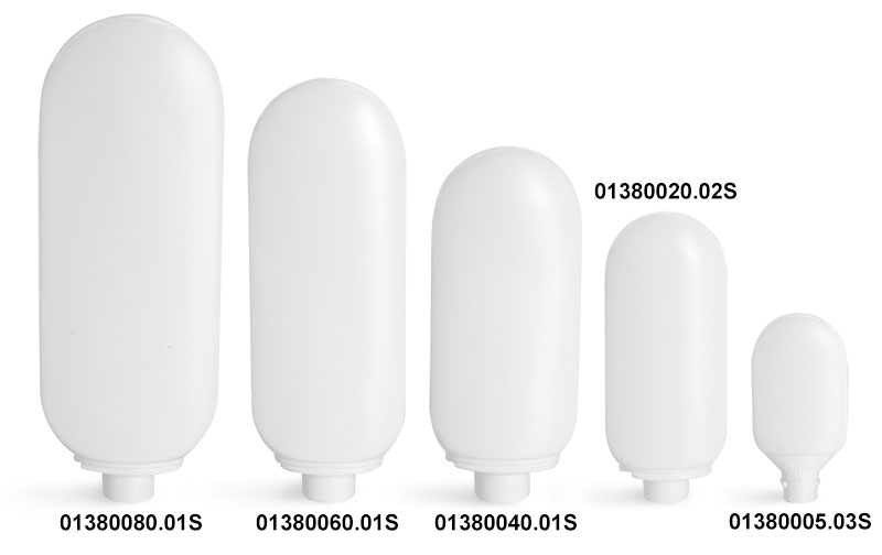 Plastic Bottles, White HDPE Tottles (Bulk), Caps NOT Included