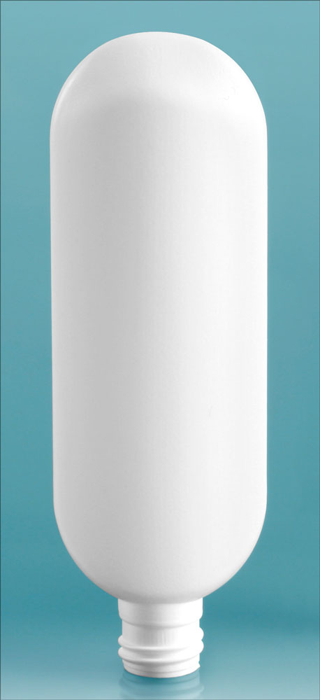 1 oz White Plastic Tube Bottles (Bulk), Caps NOT Included