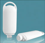 Plastic Bottles, White HDPE Lotion Ovals (Bulk), Caps NOT Included