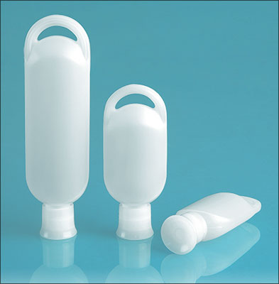 Natural HDPE Lotion Ovals w/ Natural Smooth Caps