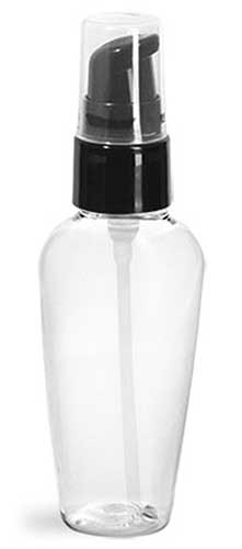 Clear PET Naples Ovals w/ Black Treatment Pumps
