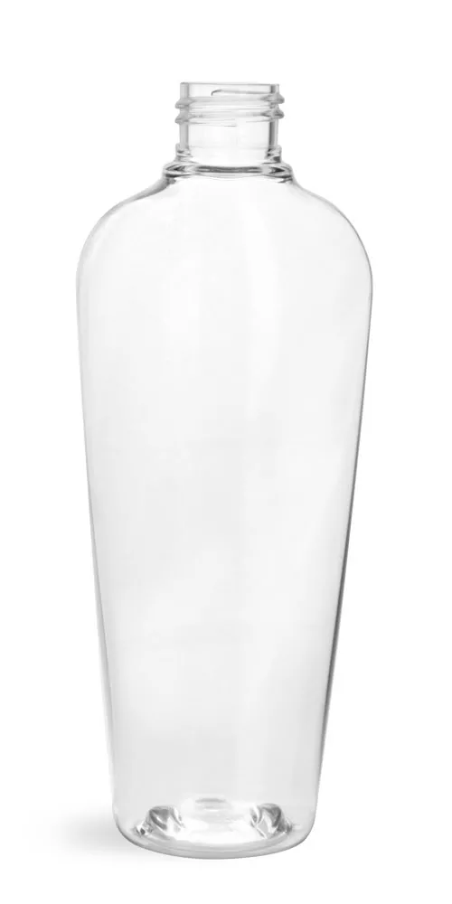 8 oz Clear PET Naples Oval Bottles (Bulk), Caps NOT Included