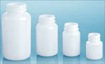 Natural HDPE Pharmaceutical Rounds (Bulk), Caps NOT Included