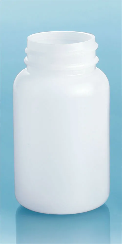 120 cc Natural HDPE Pharmaceutical Rounds (Bulk), Caps Not Included