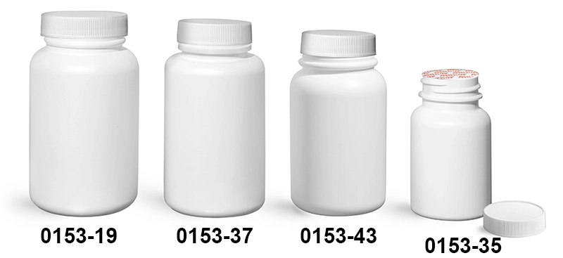 Nutritional Supplement Containers, Plastic Supplement Bottles w/ Induction  Lined Caps