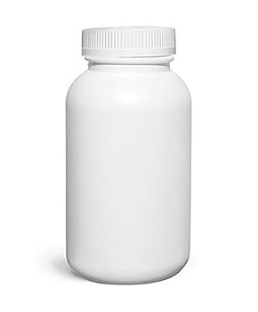 Plastic Bottles, White HDPE Wide Mouth Pharmaceutical Round Bottles w/ White Induction Lined Child Resistant Caps