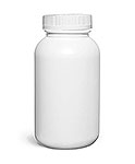  Plastic Bottles, White HDPE Wide Mouth Pharmaceutical Round Bottles w/ White Induction Lined Child Resistant Caps
