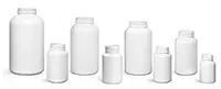 White HDPE Pharmaceutical Round Bottles (Bulk), Caps NOT Included