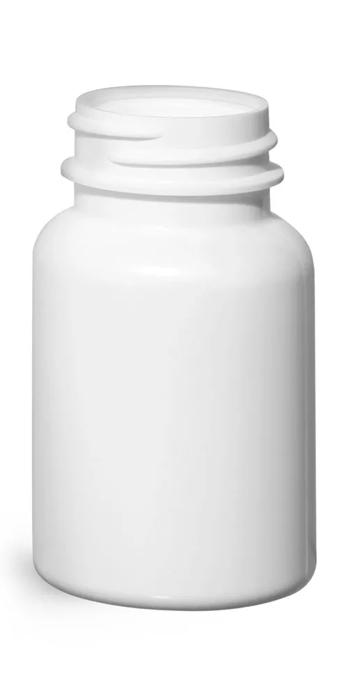 75 cc Plastic Bottles, White HDPE Pharmaceutical Round (Bulk), Caps NOT Included