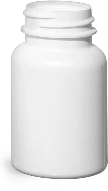 500 cc Plastic Bottles, White HDPE Pharmaceutical Round (Bulk), Caps NOT Included