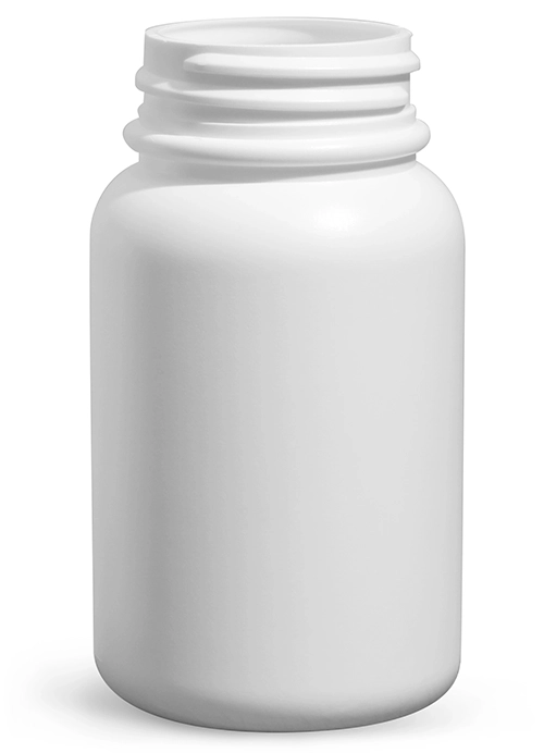 New 120 cc White HDPE Pharmaceutical Rounds
