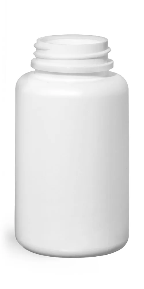 150 cc Plastic Bottles, White HDPE Pharmaceutical Round (Bulk), Caps NOT Included