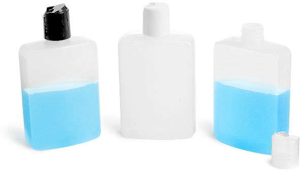 Natural LDPE Squeeze Bottles w/ Disc Top Caps