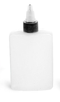 Natural LDPE Squeeze Bottles w/ Twist Top Caps 