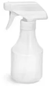 HDPE Natural Spray Bottles w/ White Trigger Sprayers 