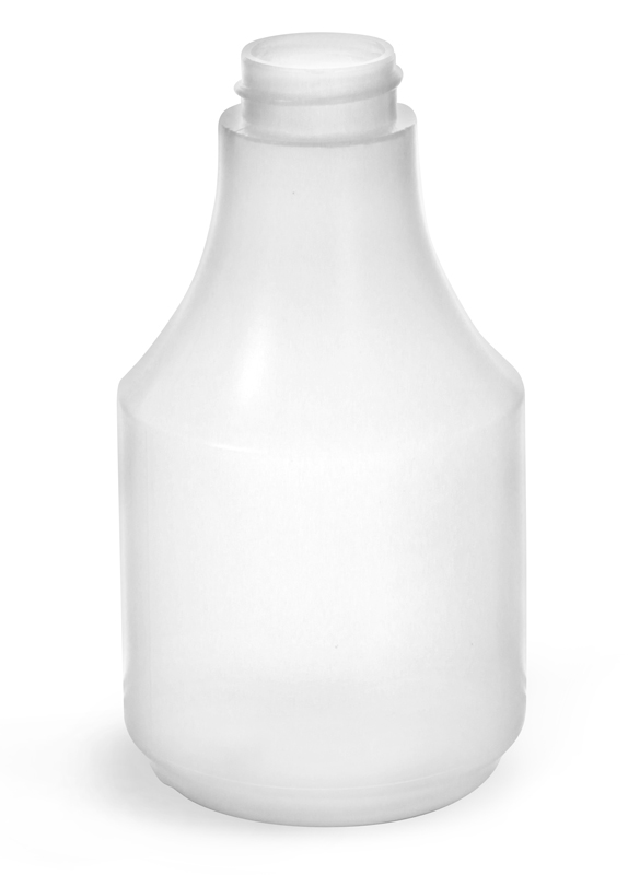 8 oz Natural HDPE Spray Bottles (Bulk), Caps NOT Included