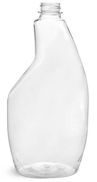 22 oz Clear PET Sprayer Bottles (Bulk), Caps NOT Included