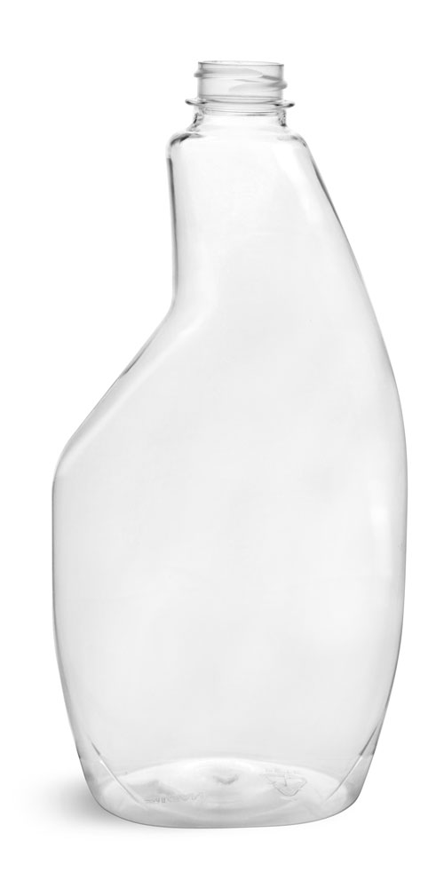 22 oz Clear PET Sprayer Bottles (Bulk), Caps NOT Included
