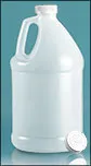 HDPE Plastic Jugs, Natural Jugs w/ White Child Resistant Caps