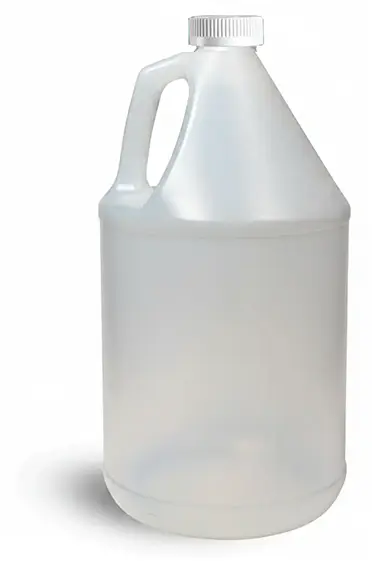 1 Gallon, Standard Natural HDPE Jugs w/ White Child Resistant Caps