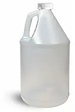 HDPE Plastic Jugs, Natural Jugs w/ White Child Resistant Caps