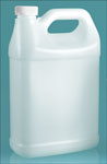 HDPE Plastic Jugs, Natural F-Style Jugs w/ White PE Lined Child Resistant Caps
