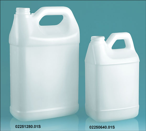 Natural HDPE F-Style Jugs (Bulk), Caps NOT Included
