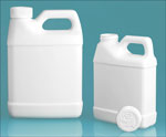 White HDPE F-Style Jugs w/ White Child Resistant Caps