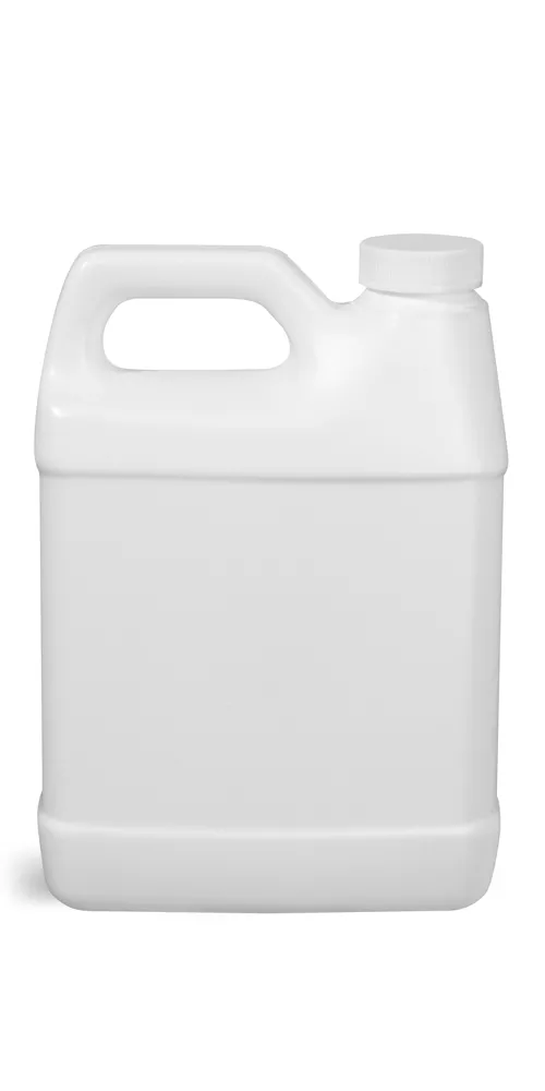 32 oz White HDPE F-Style Jugs w/ Foam Induction Lined Caps