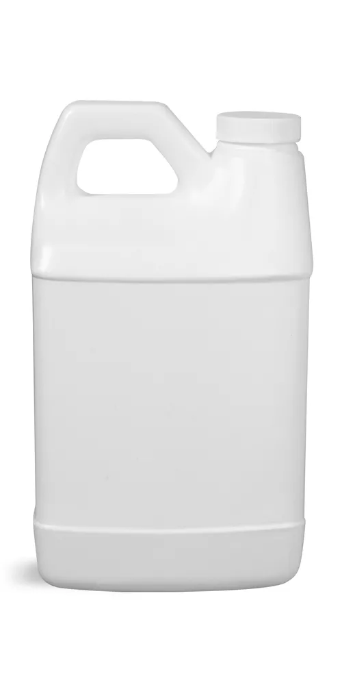 64 oz White HDPE F-Style Jugs w/ Foam Induction Lined Caps
