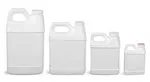HDPE Plastic Jugs, White F-Style Jugs w/ Foam Induction Lined Caps