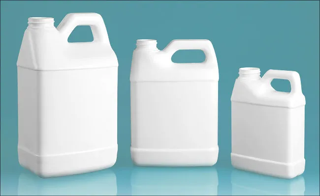 White HDPE F-Style Jugs (Bulk), Caps NOT Included
