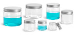 Clear PET Straight Sided Jars w/ Lined Aluminum Caps