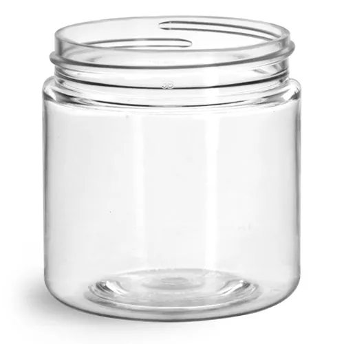 4 oz Clear PET Straight Sided Jars (Bulk), Caps Not Included
