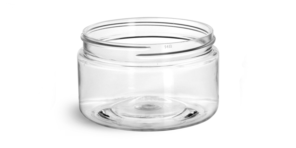 4 oz Clear PET Heavy Wall Jars (Bulk), Caps Not Included