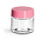 Clear PET Plastic Jars w/ Pink Smooth Plastic Lined Caps
