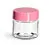 Clear PET Plastic Jars w/ Pink Smooth Plastic Lined Caps