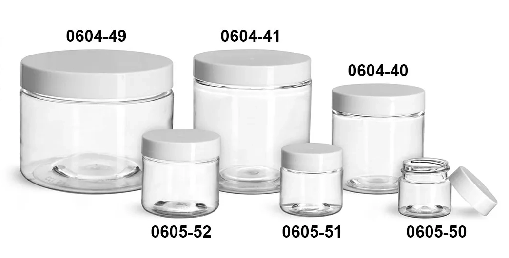 1/4 oz. Clear PS Plastic Jar, Thick Wall, Straight Sided, 33mm 33-400