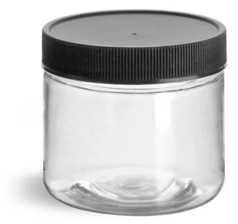 2 oz Clear Pet Straight Sided Jars