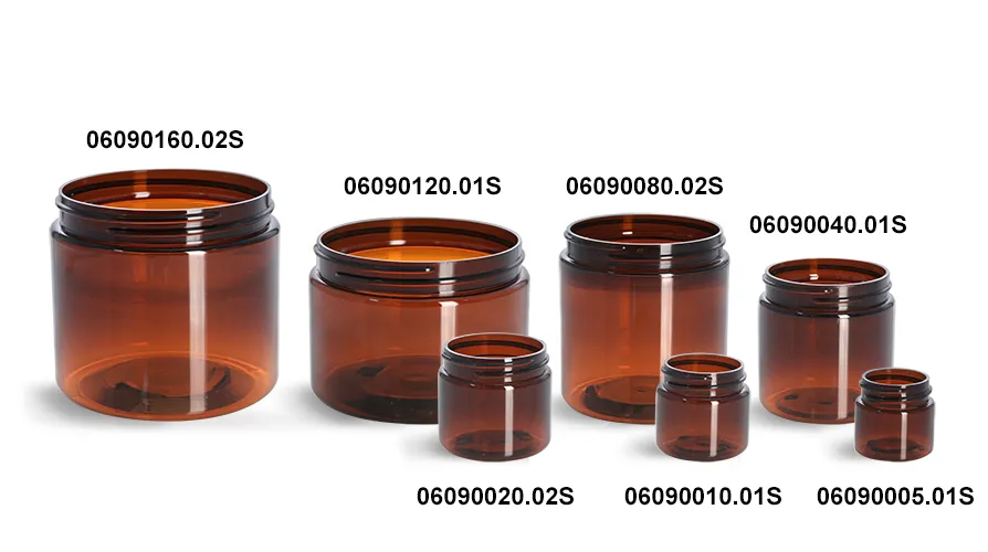 Amber Glass Jars - Bulk and Wholesale