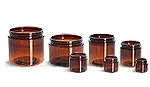 Amber PET Straight Sided Jars (Bulk), Caps Not Included