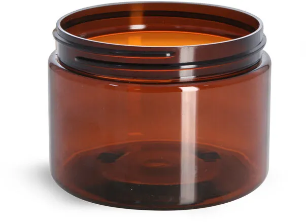 12 Oz. Straight Sided Jar - Amber - Case of 12