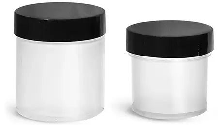 Bulk Plastic Jars, 180mL (6oz), Polypropylene, 70mm OD, Screw Caps, case/432