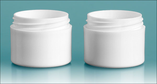 1/5 oz White Jars w/ Dome Caps