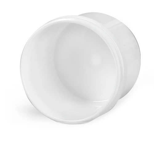 Polypropylene Plastic Jars, White Straight Sided Jars w/ Unlined Screw Caps