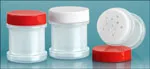 Polypropylene Spice Jars, Natural Spice Jars w/ Sifters and Unlined Caps