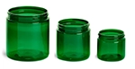 Green PET Straight Sided Jars  (Bulk), Caps Not Included