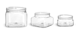 Clear PET Square Jars (Bulk), Caps Not Included