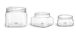 Clear PET Square Jars (Bulk), Caps Not Included