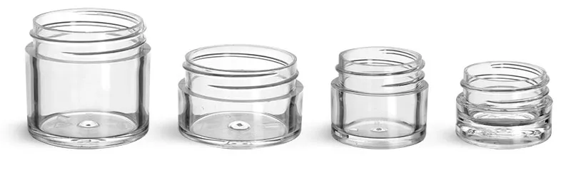 Bulk Plastic Jars, 960mL (32oz), Polystyrene, 120mm OD, Screw Caps, case/45